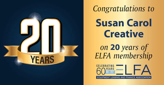 ELFA 20 Years of Membership Susan Carol Creative 